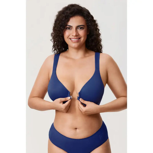 Underwire Unlined Plunge - Back Support Bra