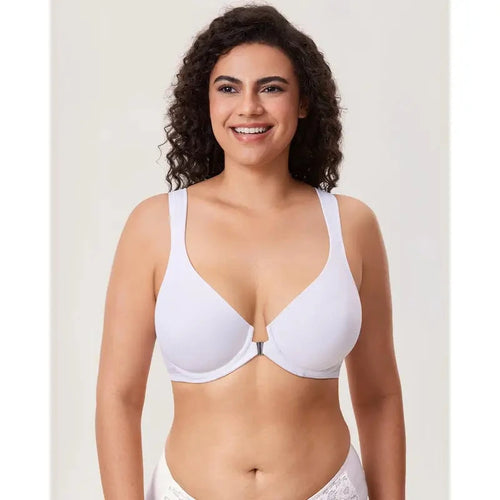 Underwire Unlined Plunge - Back Support Bra